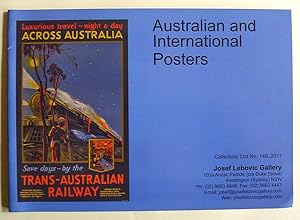 Australian and International Posters. Australia Collectors' List No 149, 2011.