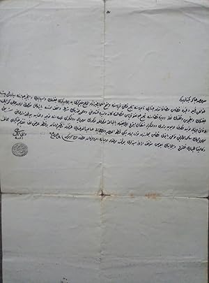 Autograph letter signed [sealed] 'Vâlî-yi Edirne Es-Seyyid Ismail Rahmi' to famous Crimean origin...
