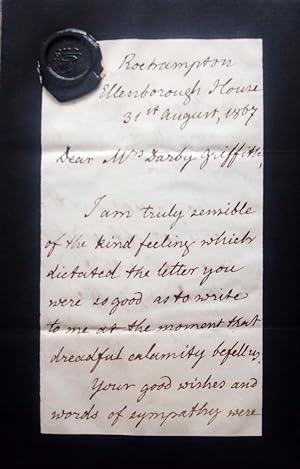 Autograph letter signed 'Musurus' sent to Mrs. Darby Griffith [with] his visiting card of "L'Amba...