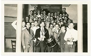 GROUP OF GUY IN THE BAND VINTAGE SNAPSHOT PHOTO