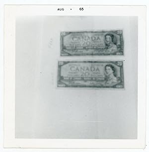 CANADIAN MONEY CURRENCY ODD VINTAGE SNAPSHOT PHOTO
