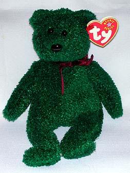 2001 Holiday Teddy Green Beanie