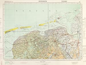 Groningen. Bl. 1 Chromo-Typografische Kaart van het Koninkrijk der Nederelanden 1 : 200.000 Sonde...