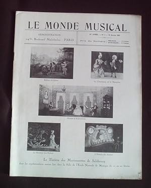 Le monde musicale - N°1 Janvier 1933