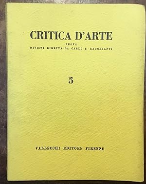 Critica d'Arte. Nuova rivista diretta da Carlo L. Ragghianti. N.5, settembre 1954