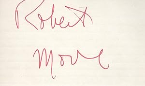 Robert Moore Signed 3 x 5 Card