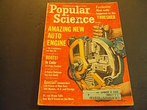 Popular Science Feb 1964 Amazing New Auto Engine 4 Cylinder, Boats Section