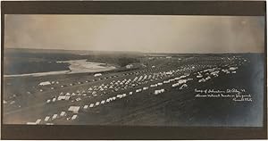 CAMP OF INSTRUCTION, FT. RILEY, '08. KANSAS NATIONAL GUARDS IN FOREGROUND [title captioned in the...