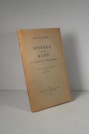Spinoza contre Kant et la cause de la Vérité spirituelle