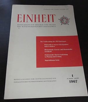 Einheit. Zeitschrift für Theorie und Praxis des wissenschaftlichen Sozialismus. 22. Jahrgang, Hef...