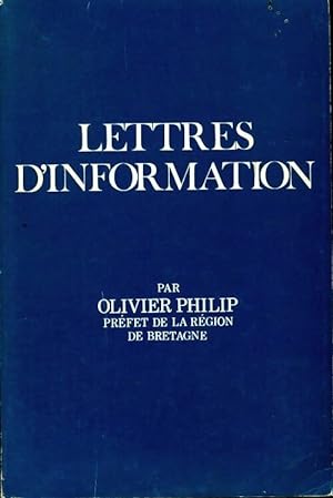 Lettres d'information - Olivier Philip