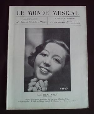 Le monde musicale - N°10 Octobre 1935