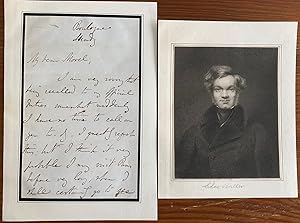 Charles Buller (Chief secretary to Lord Durham) 2 page autographed signed letter and b&w engraving