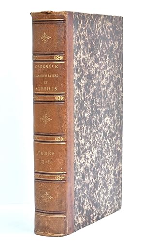ANNALES DES MALADIES DE LA PEAU ET DE LA SYPHILIS, 1850-1851 et 1851-1852. Tomes ("Années") 3 et 4.
