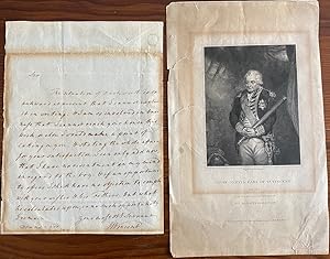 John Jervis, 1st Earl of St Vincent manuscript letter signed regarding Duckworth plus portrait en...