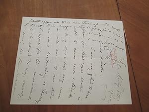 Signed Letter From Henry James To Miss Ainslee July 6, 1902