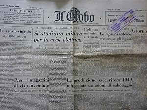IL GLOBO Quotidiano d'informazioni economico finanziarie Anno V n.° 192 Roma 12 Agosto 1948
