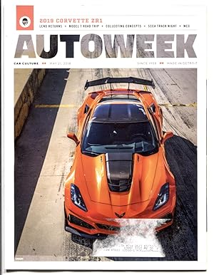 Autoweek Magazine 5/21/2018- Corvette ZR1- SCCA Track Night