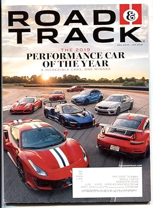 Road & Track Magazine December 2018- Performance Car of the Year