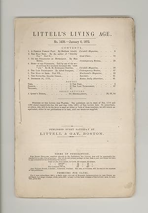 Littell's Living Age, No. 1439, January 6, 1872 - Containing Matthew Arnold, Max Müller, Tennyson...