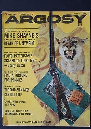 ARGOSY Men Adventure Magazine August 1961 Mike Shayne Sonny Liston Halliday