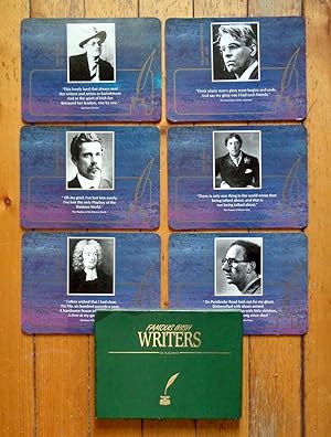 Famous Irish writers. Six placemats.