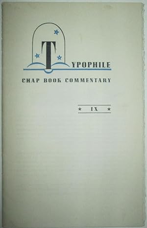 Typophile Chap Book Commentary IX