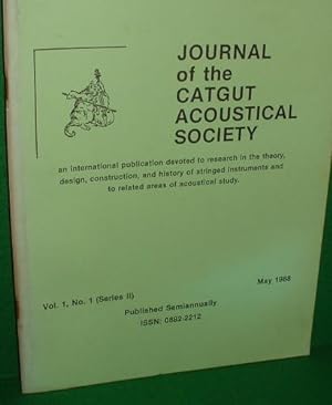 JOURNAL OF THE CATGUT ACOUSTICAL SOCIETY (CAS JOURNAL) 1988