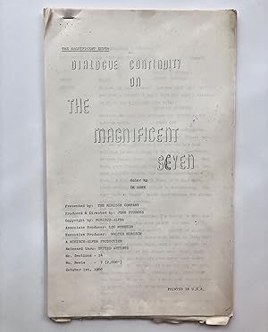 THE MAGNIFICENT SEVEN Original 1960 DIALOGUE CONTINUITY SCREENPLAY Script
