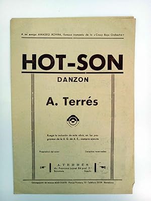 PARTITURA. HOT SON. DANZÓN, POR A. TERRÉS. AÑOS 30. A. Terrés, Circa 1930