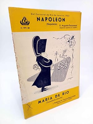 PARTITURA. NAPOLEÓN (E. AUGUSTO SACCOMANI) / MARÍA DE RÍO. ADAPT. M. ALBERTI. Hispania, 1962