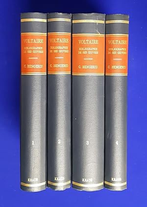 Voltaire : Bibliographie de ses Oeuvres. [ 4 vols, complete set ]