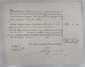 British army pay receipt