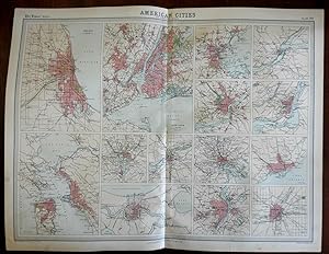 North American city plans Washington Chicago Toronto c. 1920 large detailed map