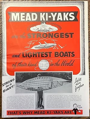 MEAD KI-YAKS . STRONGEST . LIGHTESR BOATS . 1939