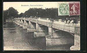 Carte postale Auxonne, Pont sur la Saóne