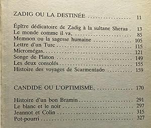 Candide + L'ingénu + Zadig et autres contes --- 3 livres