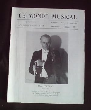 Le monde musicale - N°2 Février 1937 + Supplément