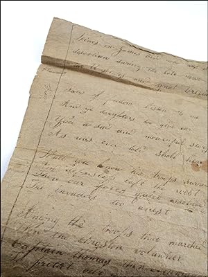 Manuscript, "Lines on James Bird who was shot for desertion during the late war between the U. St...