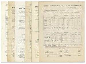 [Six New York 1872 Wool Brokers' Circulars issued by Kitching Brothers; Statistical Data for Impo...