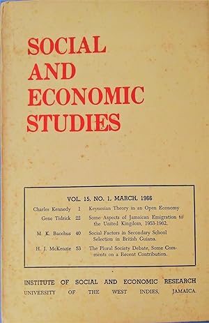 Social and Economic Studies  Vol. 15, No. 1,March, 1966