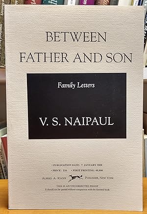 Between Father and Son: Family Letters--SIGNED Proof