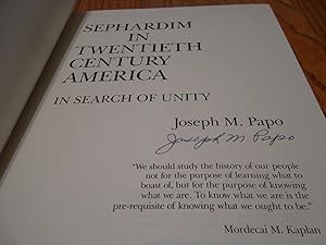 Sephardim in Twentieth Cenury America; In Search of Unity