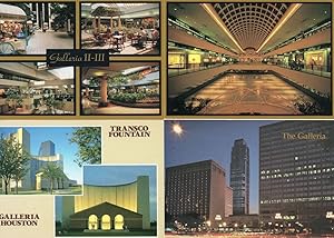 Transco Fountain Galleria Houston Shopping Mall Night 4x USA Postcard s