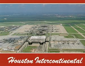 Houston International Airport When Rebuilding Spectacular Aerial Postcard