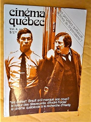 Cinéma Québec, vol.4, no 1, 12 décembre 1974