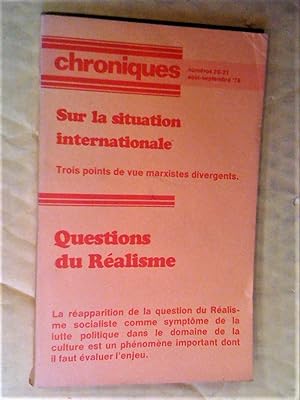 Chroniques, numéro 20 / 21, août / septembre1976