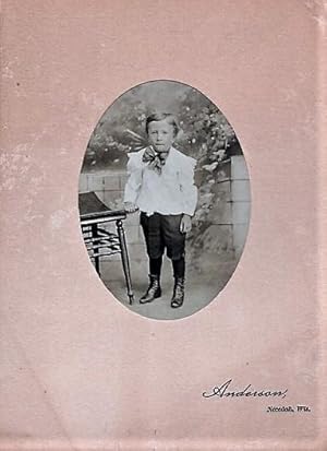 SEPIATONE STUDIO PHOTOGRAPH OF A YOUNG BOY, TAKEN BY ANDERSON OF NECEDAH, WISCONSIN, CIRCA 1890s