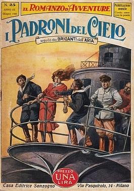 I Padroni del Cielo. (Illustrated Italian science fiction novel).