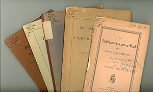 Five old scholarly texts of literary criticism on Goethe's "Faust", all in German and published i...